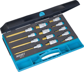 HAZET SCHRAUBENDREHEREINSATZ-SATZ 1/2 986/13 13-TLG. 5-19MM