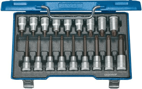 GEDORE Schraubendreher-Satz 1/2" 18tlg TORX T20-60