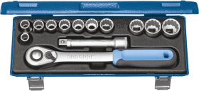 GEDORE Steckschlüssel-Satz 1/2" 13-tlg UD 10-24 mm