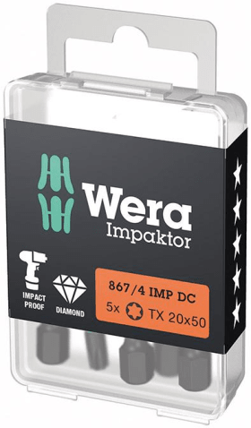 Wera Bit 867/4 IMP DC TORX® DIY, 5 Stück