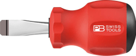 PB Swiss Tools Schraubendreher Stubby Schlitz 5,5x0,8x 30mm SwissGrip 