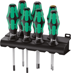 WERA 335/350/367/7 SCHRAUBENDREHERSATZ KRAFTFORM PLUS LASERTIP+RACK 05320540001