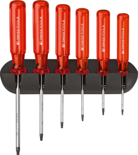 PB Swiss Tools Schraubendreher-Satz 6-teilig Torx im Wandhalter Classic