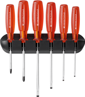 PB Swiss Tools Schraubendreher-Satz 6-teilig Schlitz PH im Wandhalter Multicraft