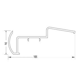 ABROLLPROFIL SCHWARZ F. BRÜGMANN ABR 10537 (VE=36 MTR.)