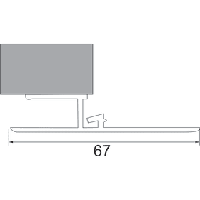 ADAPTERPROFIL CLIP-FIX 70 MM WEISS M.DÄMMUNG 20/30(660115D) 6601182 VE=36 M