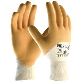 BIG NITRIL-HANDSCHUH NBR-LITE 2382 GR.10 GELB STRICKBD.HANDR.FREI GEM.EN388 KAT.2