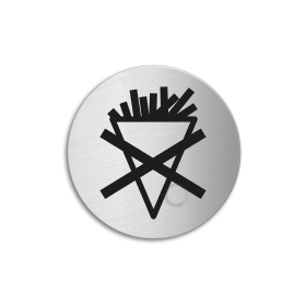 HINWEISSCHILDER 7060 60 MM SELBSTKL. ESSEN VERBOTEN EDELSTAHL