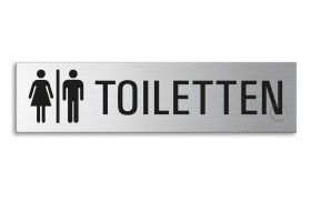 HINWEISSCHILDER 8310 160X40 MM SELBSTKL. TOILETTEN EDELSTAHL