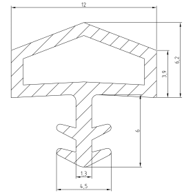 INNENTÜR-DICHTUNG WL-680 WEISS F.4 MM NUTBREITE ACRYLLACKVERTR.