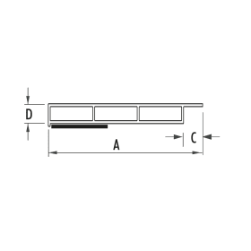 KAMMERLEISTE KAF 4007-S 40 X 7 SELBSTKLEBEND M.FAHNE (VE=120 MTR)