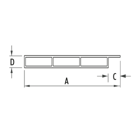 KAMMERLEISTE KAF 8007 80 X 7 M. FAHNE (VE=60 MTR)