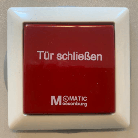 MEESENBURG MATIC HANDAUSLÖSETASTER UP TÜR SCHLIESSEN ALPINWEISS/ROT AS500