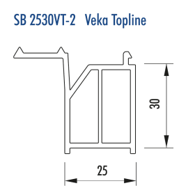 SOHLBANK 25 X 30 GRAU VEKA TOPLINE/ROYAL SB2530VT-2 VE=60MTR.