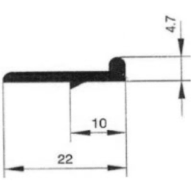 TÜRANSCHLAGPROFIL SCHWARZ, GEBOHRT 2750MM 5MM RIEGELABSTAND  2301044