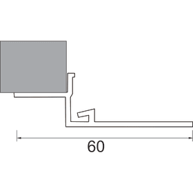 WECHSELPROFIL CLIP-FIX 60 MM OHNE DÄMMUNG WEISS 660117