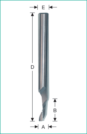 WEMARO EINZAHNFRÄSER HSS-E 8X14/80 MM S-8 080 008 008