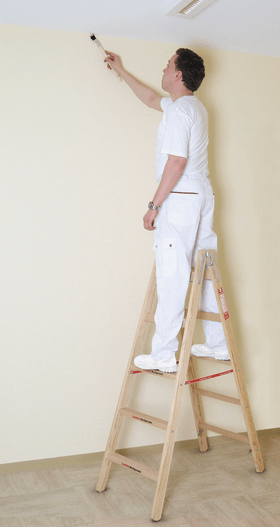 euroline Holz-Sprossenstehleiter 10504