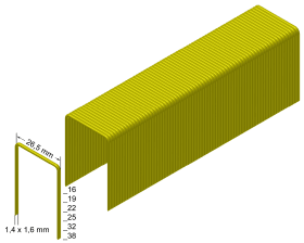 PREBENA HEFTKLAMMERN WS38CNKHA VZ GEHARZT BOX A 5.000 STK