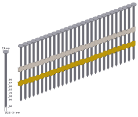 PREBENA RUNDKOPFNÄGEL RK38/130BK BLANK BOX A 1400 STÜCK