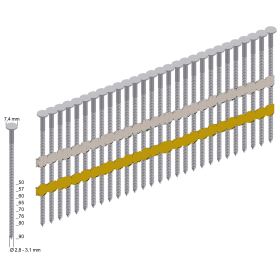 PREBENA RUNDKOPFNÄGEL RK31/90NKRI VZ RING BOX A 3000 STÜCK
