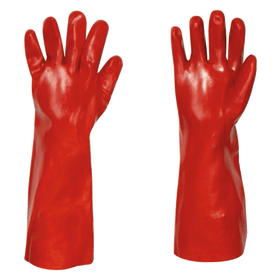 COLUMBIA HANDSCHUH VINYL PVC BESCHICHTET 0405/10 ROT EN 388 45 CM LANG GR.10