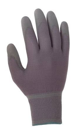 BIG NYL.-STR.HANDSCHUH 2406 GR.9 EN 388 KAT.2 GRAU FINGER U.INNENHD. M.PU-BESCH.
