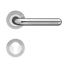 ZTR.-DRÜCKERGRT. LIGNANO STEEL ER35PZ073 3-TLG.ROS. EDELST.POL./MT