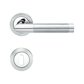 ZTR.-DRÜCKERGRT.E700ABB073 EDELSTAHL POL./MT. SLIMSTYLE M.KLIPP-ROS.