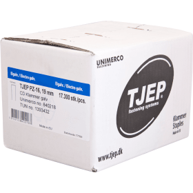 TJEP KLAMMERN PZ-16 19MM VERZ. GEHARZT CD-SPITZE BOX A 17.300 ST. 840218