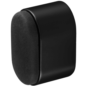 WANDTÜRPUFFER OVAL 25 MM ALUMINIUM SCHWARZ ELOXIERT 4700-18E