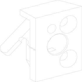Maco  Sprossenkupplung für Sprossenkreuz/Sprossenrahm 26 mm braun F5  11153