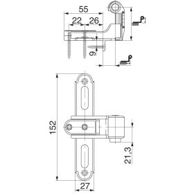 Maco  Kreuzband BLR seitliche Regulierung mit Kröpfung 45-70 AT=18 Gr.2 schwarz-S  56970