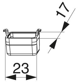 Maco  Fräsabdeckung Fallen- und Bolzenschließteil PVC 11V für PVC Profile Schwarz  355399