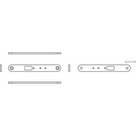 Maco  Abdeckblech Kabelübergang Holz Edelstahl  363473