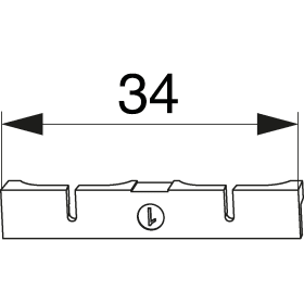 Maco  Formteil für Reedkontakt Typ 4 RVS (PVC) Weiß  363185