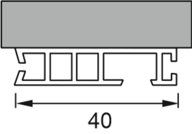 LAIBUNGSPROFIL 40 MM M.DÄMMUNG 20 X 50 VE=5X6 MTR.660102