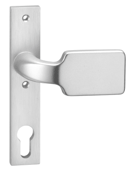 Dieckmann Alu-Schlosskasten-Kurzschild, Serie Luna,, eckig, 10mm, 72 PZ, mit festem, Griff K10, M12-Gewinde, 1317/K10/02, F01