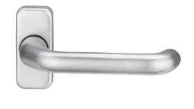 Dieckmann Alu-Rahmentürdrücker auf kantiger Rosette,, festdrehbar, Serie Keto, 8mm VKT,, 1300/2034 F12