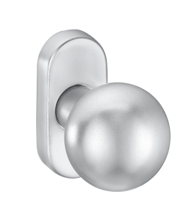 Dieckmann EST-Kugelknopf gerade auf ovaler Rosette, festdrehbar, Serie Ares, 8mm VKT,, K5/2033/01 F00