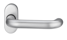 Dieckmann Alu-Rahmentürdrücker auf ovaler Rosette,, festdrehbar, Serie Ares, 8mm VKT,, 103/2033 F01