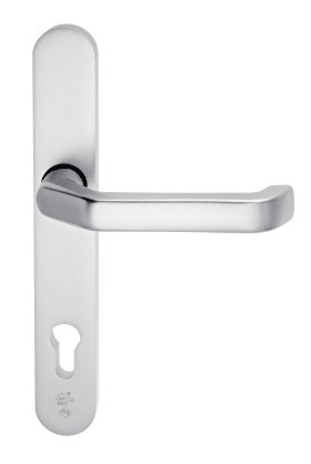 Dieckmann EST-Rahmen-Drücker-Garnitur, SKG, Serie Kronos, 8mm VKT, 92 PZ, 1207/535 F00, Alternativ-Bohrbild, Innenschild mit Nocken, incl. Montageset Nr. 450, TS: 73-77mm