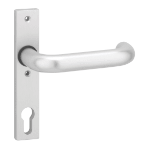 Dieckmann EST-Schlosskasten-Kurzschild, Serie Luna,, eckig, 10mm, 72 PZ, mit fest-drehbarem, Drücker 103, 8mm VKT, 1103/1317 F00