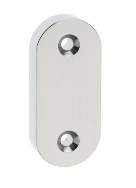 Dieckmann Alu-Rahmentür-Rosette oval,, Serie Vesta, 10mm,, massiv, BLIND, 349 F01