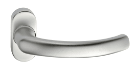 Dieckmann Alu-Rahmentürdrücker auf ovaler Rosette,, festdrehbar, Serie Ares, 8mm VKT,, 2200/2033 F13