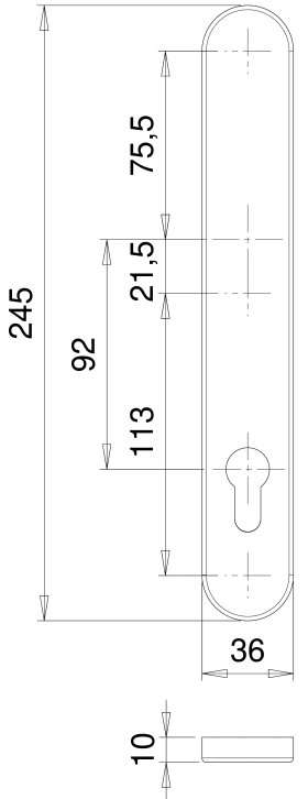edi Langschild Kronos 0000/0235 innen,oval,BL/PZ 92,verkehrsw.