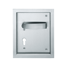 TURNHALLENBESCHLAG 8MM, RECHTS, BLIND, SCHILD, ED.MATT, 77.7949.04101.6204