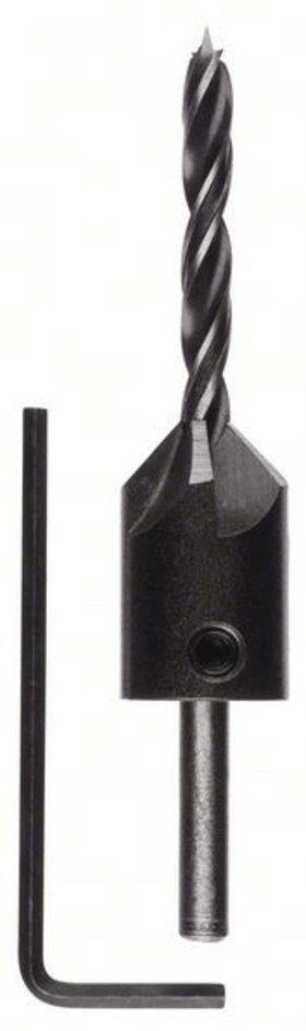 Bosch Holzspiralbohrer mit 90°-Senker, 5 mm, 16 mm