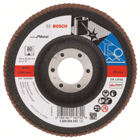 Bosch PRO X571 Fächerschleifscheibe, 115 mm, G80