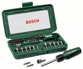 Bosch Schraubendreher-Set, 46-teilig, mit Bit Garage im Handgriff